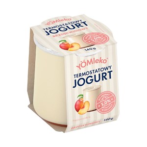 JOGURT TERMOSTATOWY BRZOSKWINIOWY 3 % BIO 140 g - YÖMLEKO