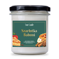 ŚWIECA SOJOWA ZAPACHOWA SZARLOTKA BABUNI 300 ml - YOUR CANDLE (PRODUKT SEZONOWY)