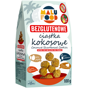 CIASTKA KOKOSOWE BEZ CUKRU BEZGLUTENOWE 100 g - MALU FOOD