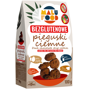 CIASTKA PIEGUSKI CIEMNE BEZ CUKRU BEZGLUTENOWE 100 g - MALU FOOD