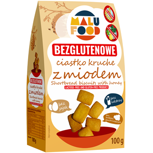 CIASTKA KRUCHE Z MIODEM BEZGLUTENOWE 100 g - MALU FOOD