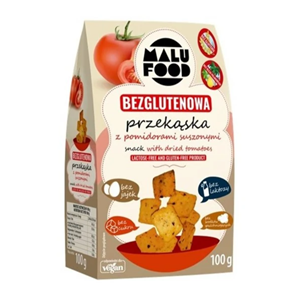 PRZEKĄSKA Z SUSZONYMI POMIDORAMI BEZ CUKRU BEZGLUTENOWA 100 g - MALU FOOD