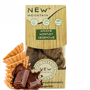 KORPUSY DESEROWE KRUCHE CZEKOLADOWE BEZGLUTENOWE 200 g - NEW MOUNTAIN