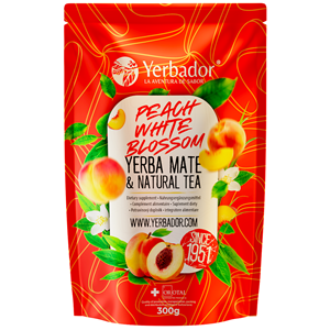 YERBA MATE PEACH WHITE BLOSSOM 300 g - YERBADOR