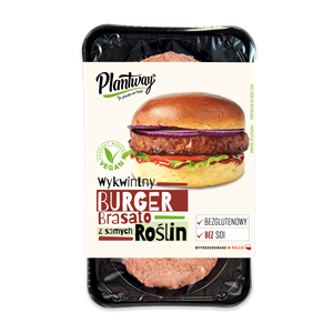 BURGER ROŚLINNY BRASATO BEZGLUTENOWY 200 g - PLANTWAY