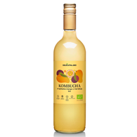 KOMBUCHA TROPIKALNE MANGO Z MARAKUJĄ BIO 750 ml - DELIKATNA (ZAKWASOWNIA)