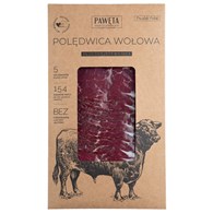 POLĘDWICA WOŁOWA DOJRZEWAJĄCA PLASTRY BEZGLUTENOWA 50 g - PAWĘTA