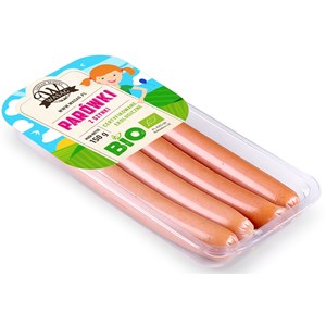 PARÓWKI Z SZYNKI BIO 150 g - WASĄG (NA ZAMÓWIENIE)