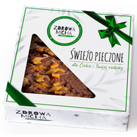 MAZUREK CZEKOLADOWY WEGAŃSKI BEZGLUTENOWY 450 g - ZDROWA MICHA (NA ZAMÓWIENIE - PRODUKT SEZONOWY)