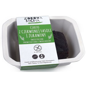 CIASTO Z CZERWONEJ FASOLI Z ŻURAWINĄ BEZGLUTENOWE 140 g - ZDROWA MICHA (NA ZAMÓWIENIE)