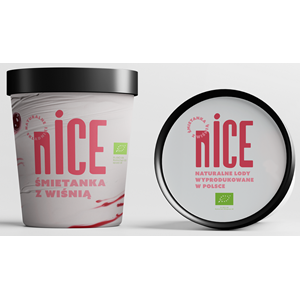 LODY ŚMIETANKA Z WIŚNIĄ BIO 475 ml - NICE