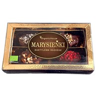 DAKTYLE MEDJOOL W CIEMNEJ CZEKOLADZIE Z NADZIENIEM I POSYPKĄ BEZGLUTENOWE BIO 110 g - ORGANICHOUSE (MARYSIEŃKI) (PRODUKT SEZONOWY)