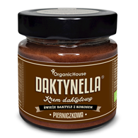 KREM KOKOS - DAKTYLE MEDJOOL - PIERNICZKOWY BEZGLUTENOWY BIO 190 g - ORGANICHOUSE (DAKTYNELLA) (PRODUKT SEZONOWY)