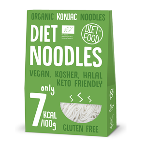 MAKARON (KONJAC) NOODLE BEZGLUTENOWY BIO 385 g (300 g) - DIET-FOOD