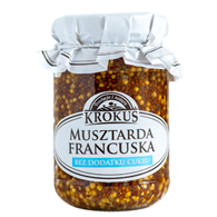 MUSZTARDA FRANCUSKA BEZ DODATKU CUKRÓW 185 g - KROKUS