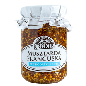 MUSZTARDA FRANCUSKA BEZ DODATKU CUKRÓW 185 g - KROKUS