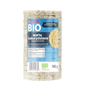 WAFLE KUKURYDZIANE Z QUINOA I SOLĄ MORSKĄ BIO 100 g - NATURAVENA