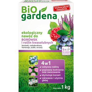 NAWÓZ DO BORÓWEK I ROŚLIN KWASOLUBNYCH ECO 1 kg - BIOGARDENA