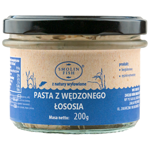 PASTA Z ŁOSOSIA WĘDZONEGO BEZGLUTENOWA 200 g - SMOLIN FISH (NA ZAMÓWIENIE)