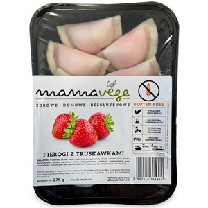 PIEROGI Z TRUSKAWKAMI BEZGLUTENOWE 275 g - MAMA VEGE