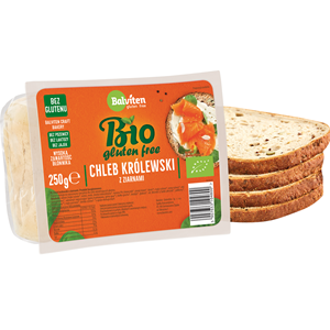 CHLEB KRÓLEWSKI Z ZIARNAMI KROJONY BEZGLUTENOWY BIO 250 g - BALVITEN