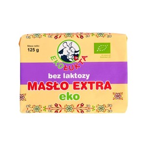 MASŁO EKSTRA KOSTKA BEZ LAKTOZY (82 % TŁUSZCZU)  BIO 125 g - EKO ŁUKTA