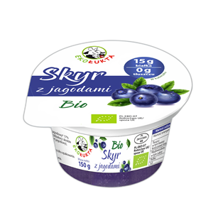 JOGURT SKYR TYPU ISLANDZKIEGO Z JAGODAMI BIO 150 g - EKO ŁUKTA