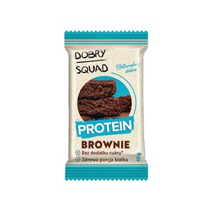 CIASTKO PROTEINOWE O SMAKU BROWNIE BEZ DODATKU CUKRU BEZGLUTENOWE 40 g - DOBRY SQUAD