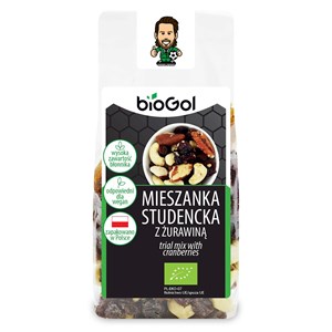 MIESZANKA STUDENCKA Z ŻURAWINĄ BIO 150 g - BIOGOL