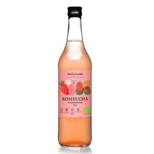 KOMBUCHA TRUSKAWKOWA BIO 500 ml - DELIKATNA