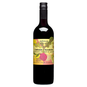 ZAKWAS Z BURAKÓW Z SELEREM, IMBIREM I CYTRYNĄ  BIO 750 ml - DELIKATNA