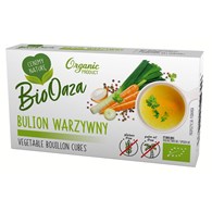 BULION - KOSTKI WARZYWNE BEZ DODATKU CUKRÓW BEZGLUTENOWE BIO (6 x 11 g) 66 g - BIOOAZA