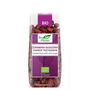 ŻURAWINA SŁODZONA CUKREM TRZCINOWYM BIO 100 g - BIO PLANET