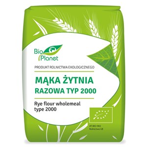 MĄKA ŻYTNIA RAZOWA TYP 2000 BIO 1 kg - BIO PLANET