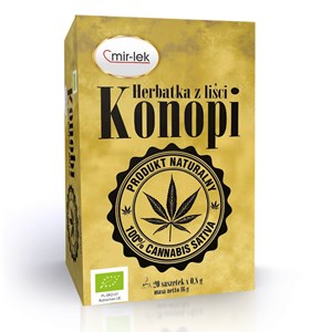 HERBATKA LIŚĆ KONOPI BIO (20 x 0,8 g) 16 g - MIR-LEK