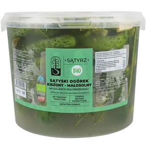 OGÓRKI MAŁOSOLNE SĄTYSKIE BIO 3,4 kg (1,7 kg) (WIADERKO) - SĄTYRZ