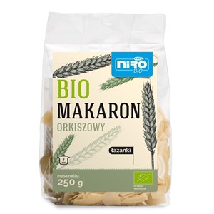 MAKARON (ORKISZOWY) ŁAZANKI BIO 250 g - NIRO