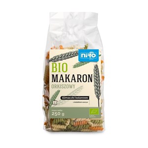 MAKARON (ORKISZOWY TRÓJKOLOROWY) ŚLIMACZKI BIO 250 g - NIRO