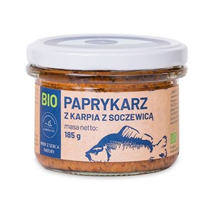 PAPRYKARZ Z KARPIA Z SOCZEWICĄ BIO 185 g (SŁOIK) - RYBY Z SERCA NATURY