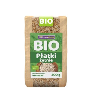 PŁATKI ŻYTNIE BIO 300 g - NATURAVENA