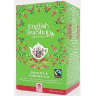 HERBATA ZIELONA Z GRANATEM I PŁATKAMI RÓŻY FAIR TRADE BIO (20 x 2 g) 40 g - ENGLISH TEA SHOP ORGANIC