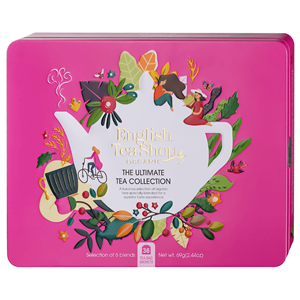 ZESTAW HERBAT I HERBATEK CODZIENNYCH BIO W PUSZCE (THE ULTIMATE – 6 SMAKÓW) (36 x 1,96 g) 70,5 g - ENGLISH TEA SHOP ORGANIC