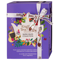 KOLEKCJA HERBATEK OWOCOWYCH BIO PIRAMIDKI (SUPER FRUITS – 6 SMAKÓW) (12 x 2 g) 24 g - ENGLISH TEA SHOP ORGANIC