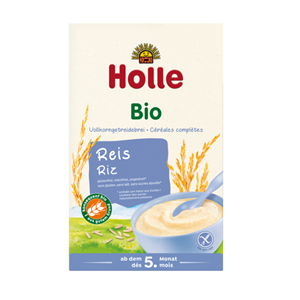 KASZKA RYŻOWA BEZ DODATKU CUKRÓW BEZGLUTENOWA OD 5 MIESIĄCA BIO 250 g - HOLLE