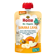 MUS W TUBCE BANANOWA LAMA (BANAN - JABŁKO - MANGO - MORELA) BEZ DODATKU CUKRÓW OD 6 MIESIĄCA DEMETER BIO 100 g - HOLLE