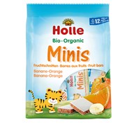 BATONIKI MINI BANAN - POMARAŃCZA OD 1 ROKU BIO (8 x 12,5 g) 100 g - HOLLE
