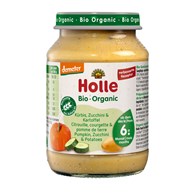 DYNIA Z CUKINIĄ I ZIEMNIAKAMI BEZ DODATKU CUKRÓW BEZGLUTENOWE OD 6 MIESIĄCA DEMETER BIO 190 g - HOLLE