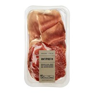 MIX PLASTRÓW DOJRZEWAJĄCYCH (SALAMI MILANO + KARCZEK DOJRZEWAJĄCY COPPA + SZYNKA PROSCIUTTO CRUDO) BEZGLUTENOWE BIO 120 g - PRIMAVERA