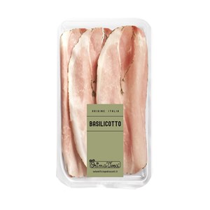 SZYNKA GOTOWANA PROSCIUTTO COTTO Z BAZYLIĄ PLASTRY BEZGLUTENOWA BIO 100 g - PRIMAVERA