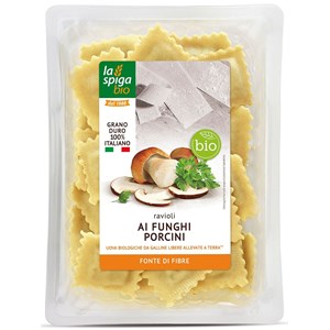 RAVIOLI ŚWIEŻE Z JAJKIEM I BOROWIKAMI BIO 250 g - LA SPIGA